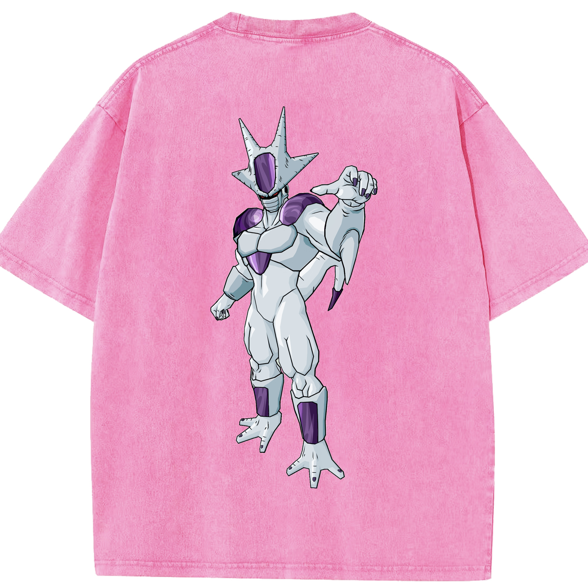 （画像用） ドラゴンボール クウラ DRAGON BALL Cooler Coora 綿100% ヴィンテージ風 半袖Tシャツ（背面プリント）